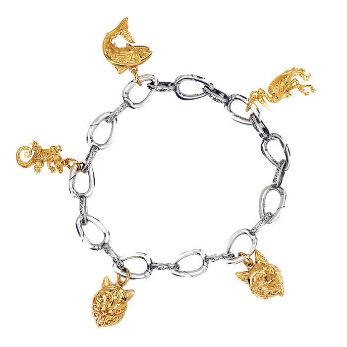 18k Vermeil over Sterling Silver Cougar Charm