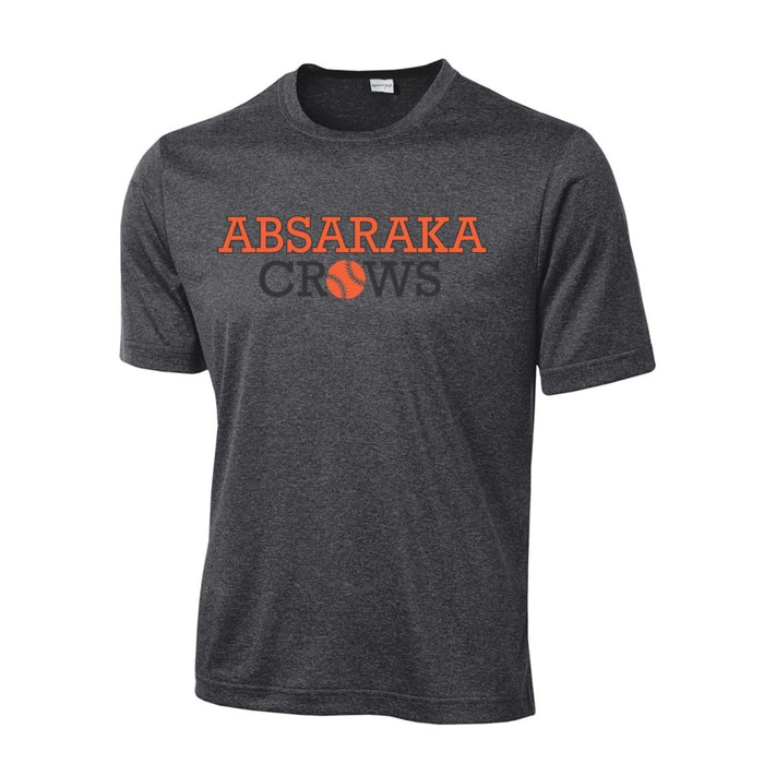 Absaraka Crows ORANGE or GREY Drifit Short Sleeve Tee - Youth & Adult~