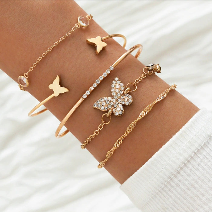 B923 - Crystal 5pc Bohemian Bracelet