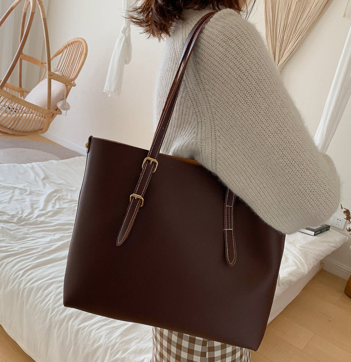 CL1289 - Classic Tote Dark Brown Women's Bag