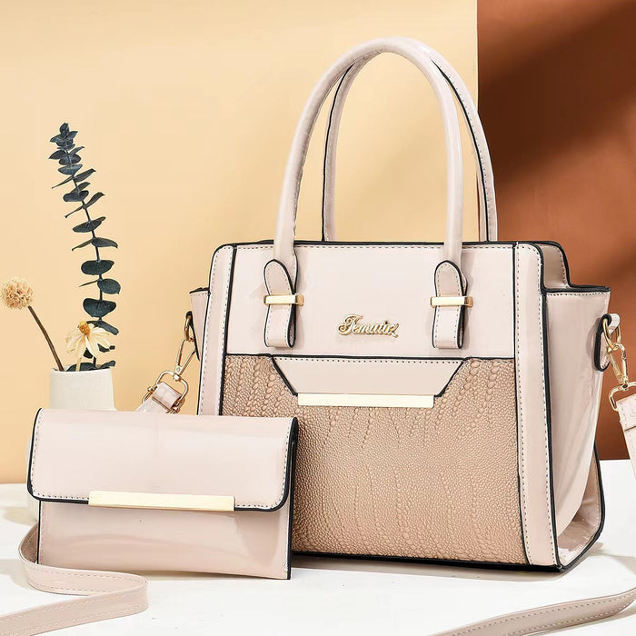 H1831 - Premium Cream 2pc Elegant Handbag Set
