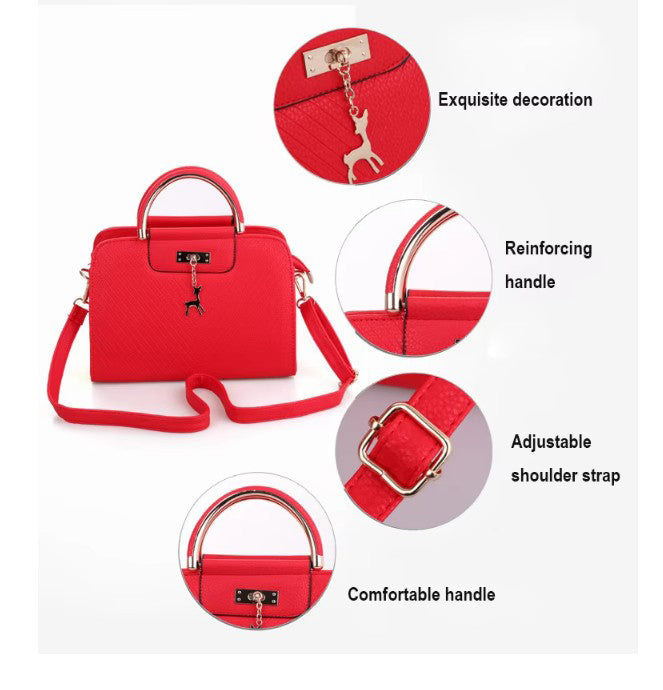 H1862 - Simple Red Fashion Bag