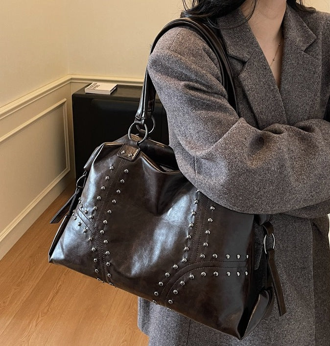 H2092 - Korean Simple Large Tote Bag