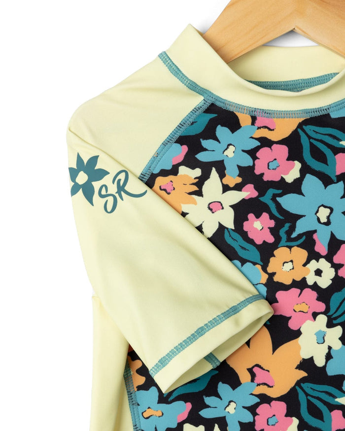 Holidaze Kids Short Sleeve Rashvest in Light Yellow
