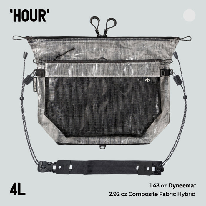 4L / 1.43oz Dyneema & 2.9oz Composite Fabric Hybrid / Light Grey DCF