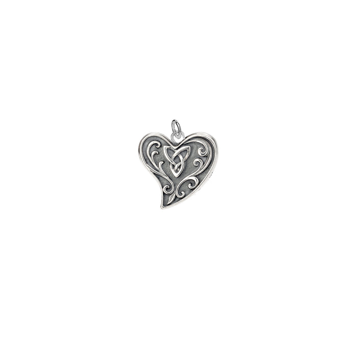 Oxidized Silver Heart Charm