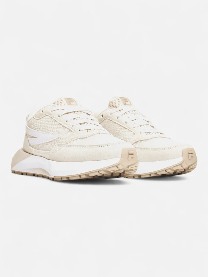 Zapatillas Fila Mujer Racer Energized Beige Blanco