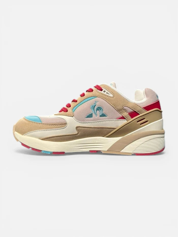 Zapatillas Le Coq Sportif R1100 Classic Beide Rojo Celeste