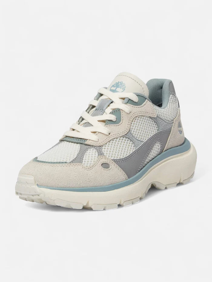Zapatillas Timberland Mujer Hazel Lane Low Lace Plateado Gris Blanco