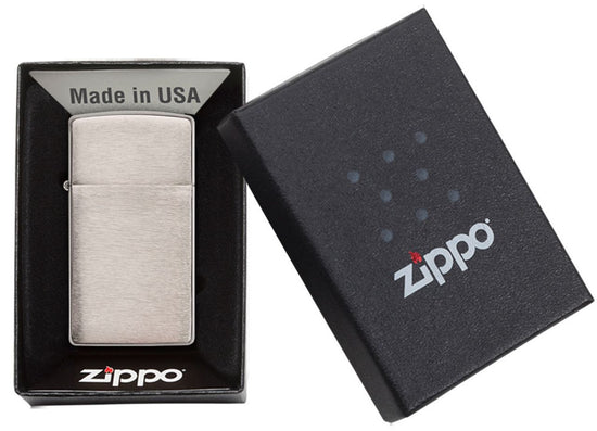 Zippo Slim Brushed Chrome - 1600