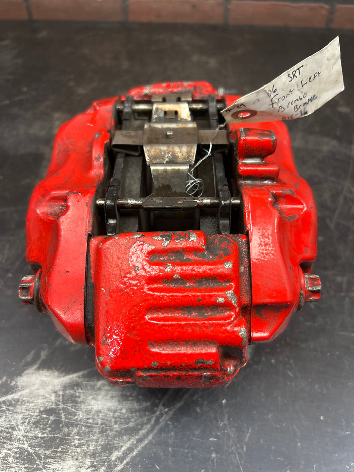 05-23 CHALLENGER CHARGER 300 SRT8 BREMBO BRAKE CALIPER FRONT DRIVER LEFT RED