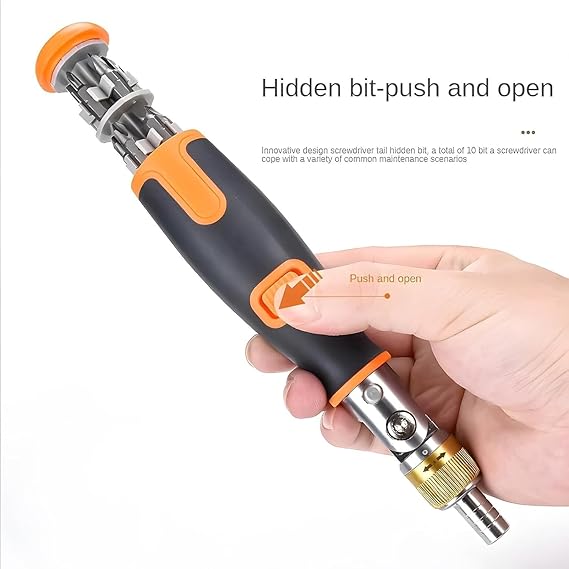 10-in-1 All-in-One Screwdriver Kit 180 Degree Rotating Flexible Head for Easy Repair