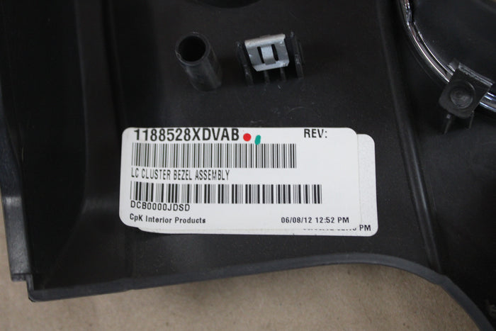 11-14 DODGE CHALLENGER OEM SPEEDOMETER GAUGE CLUSTER BEZEL DASH TRIM PANEL