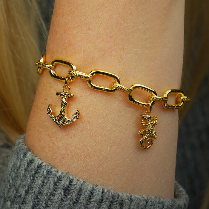 18k Vermeil over Sterling Silver Anchor Charm