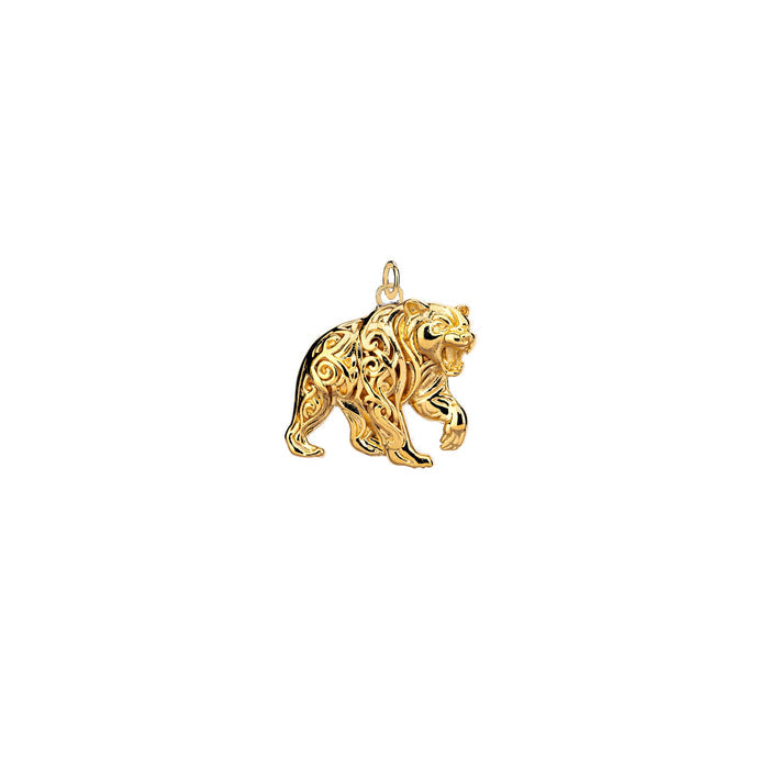 18k Vermeil over Sterling Silver Bear Charm