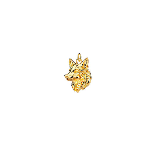 18k Vermeil over Sterling Silver Dog (profile) Charm
