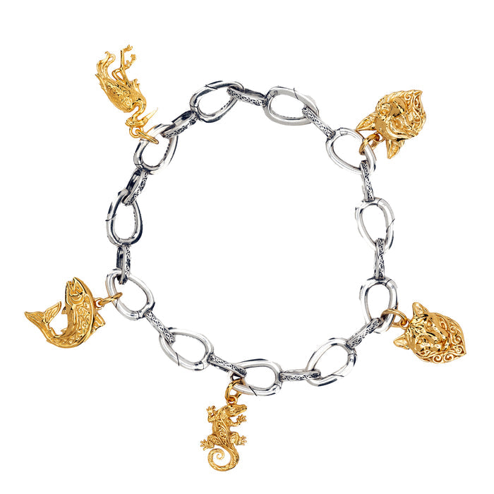 18k Vermeil over Sterling Silver Salamander Charm