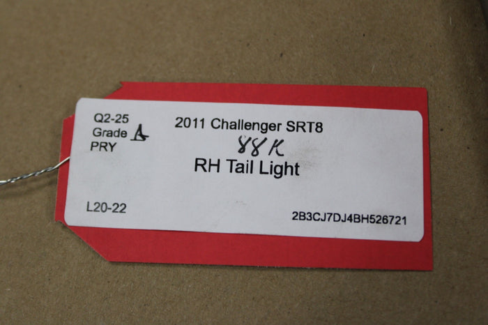 2008-2014 Dodge Challenger SRT8 Rear Passenger RH OEM Side Tail Brake Light