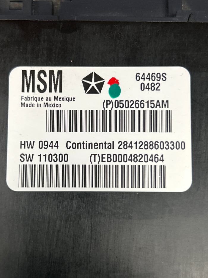 2011-2013 Jeep Grand Cherokee Memory Seat & Mirror Control Module P05026615AM