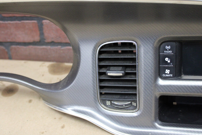 2011-2015 Dodge Charger Center Dash Speedometer Cluster Radio Trim Bezel OEM