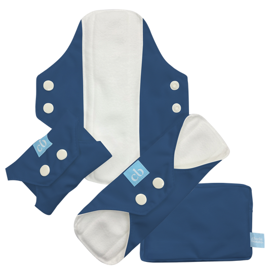 3 Feminine Pads - Dark Blue
