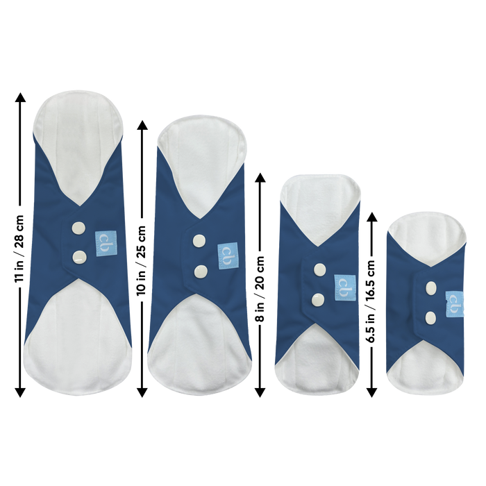3 Feminine Pads - Dark Blue