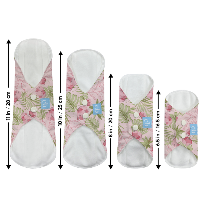 3 Feminine Pads - Pink Forest