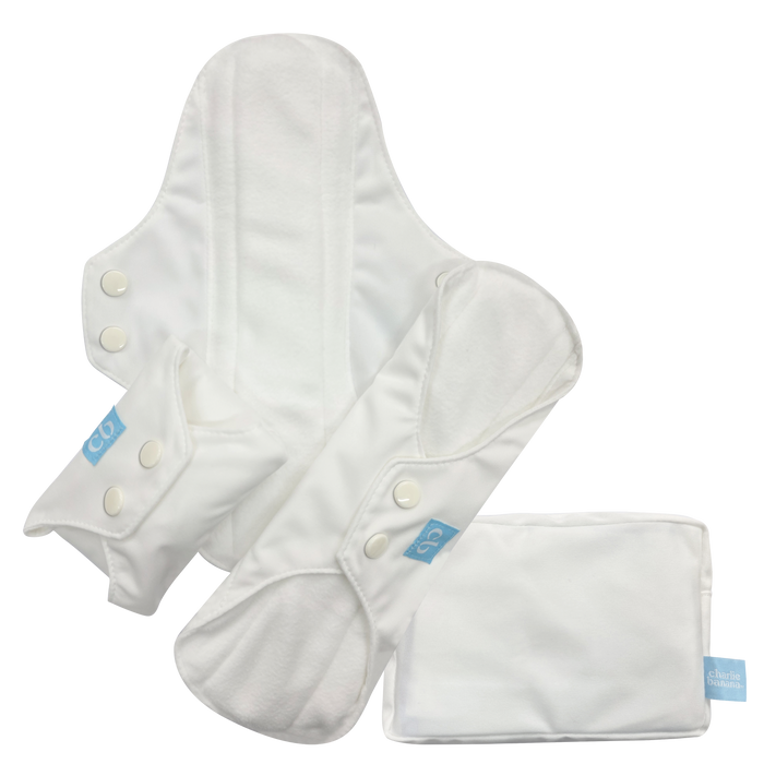 3 Feminine Pads - White