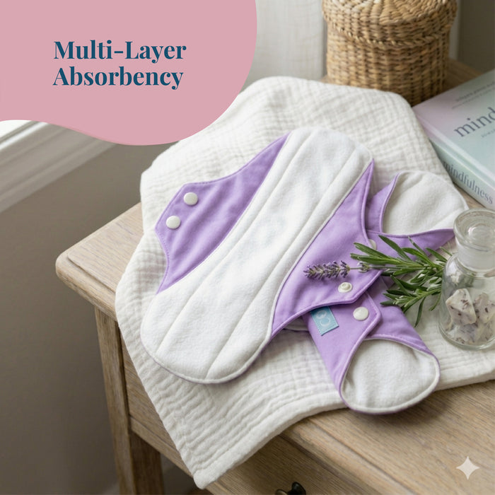3 Feminine Pads - White