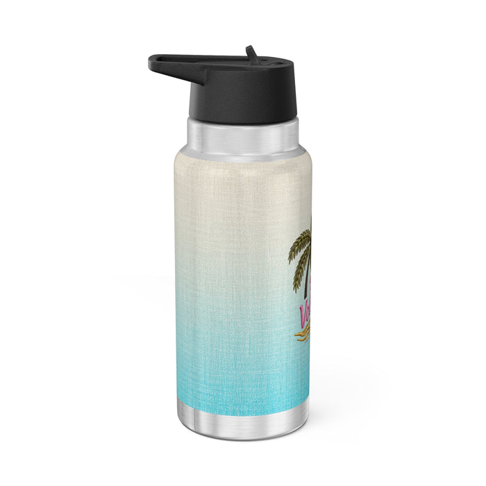 32oz Beach Volleyball Tumbler — Palm Tree Gator Design