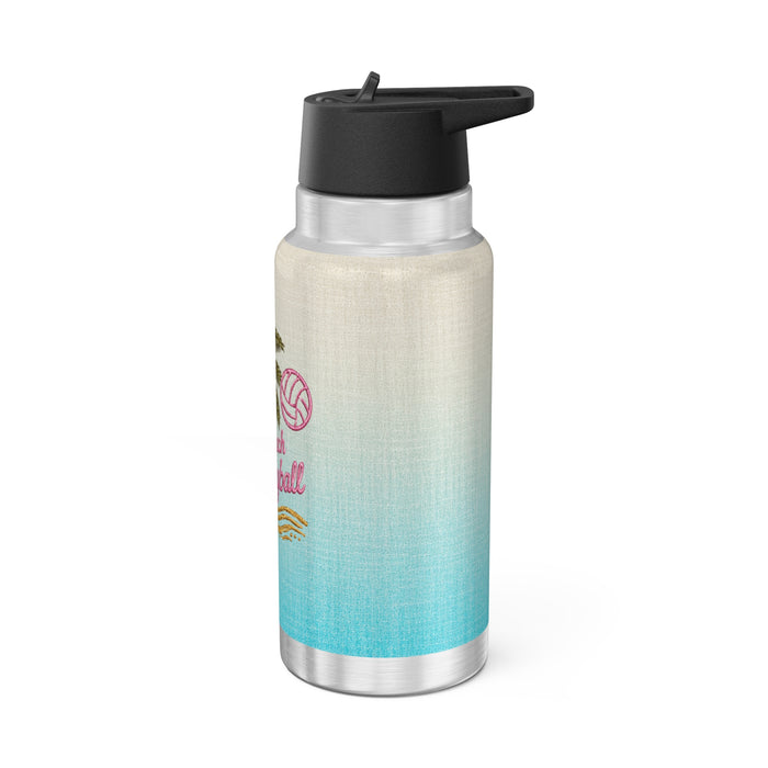 32oz Beach Volleyball Tumbler — Palm Tree Gator Design