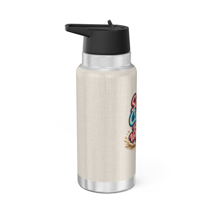 32oz Tumbler — "Sorry, Can't. Beach Volleyball" Stainless Insulated Water Bottle