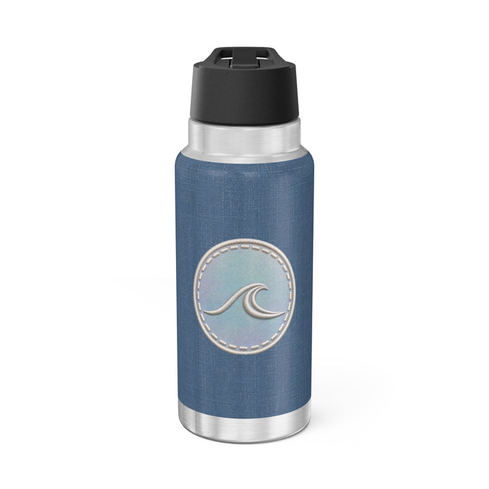 32oz Wave Stainless Tumbler — Coastal Blue Insulated Water Bottle