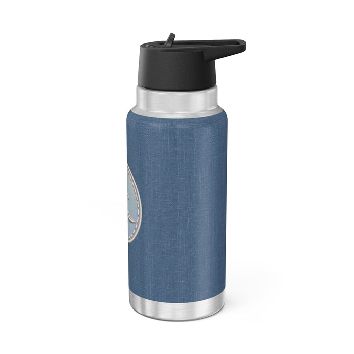 32oz Wave Stainless Tumbler — Coastal Blue Insulated Water Bottle
