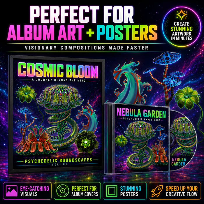 3D Floral Asset Pack - Psychedelic Art Graphic Assets
