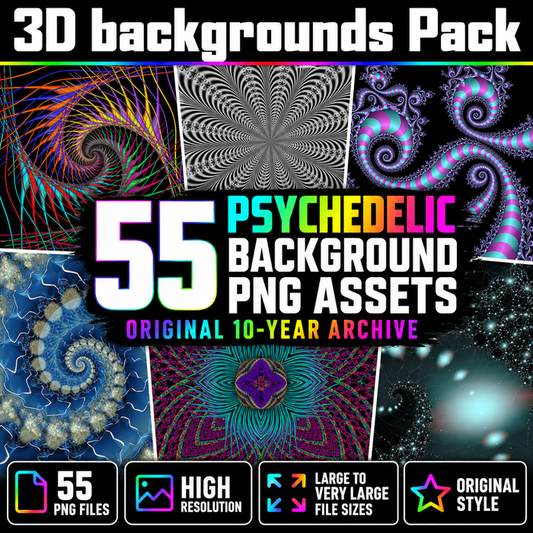 55 Psychedelic Background PNG Assets