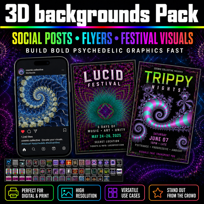 55 Psychedelic Background PNG Assets