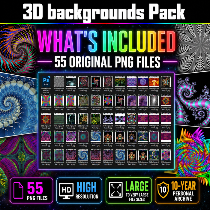 55 Psychedelic Background PNG Assets