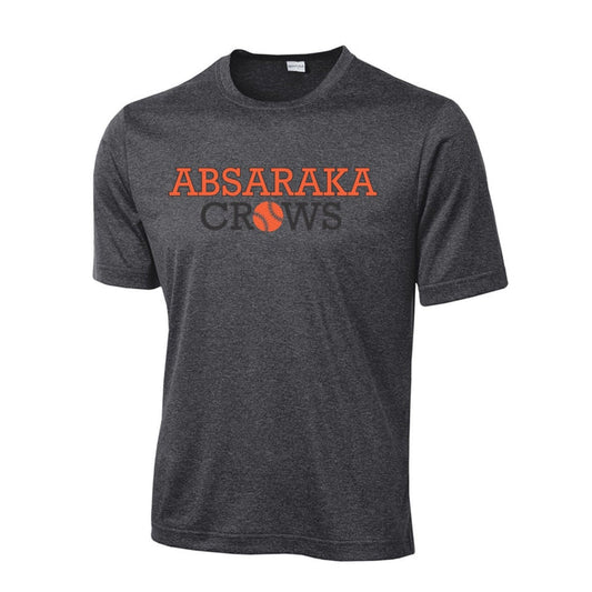 Absaraka Crows ORANGE or GREY Drifit Short Sleeve Tee - Youth & Adult~