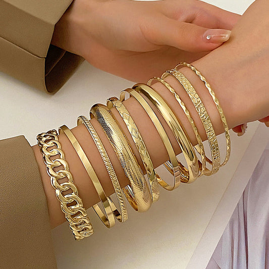 B931 - Stacked Golden Bracelet