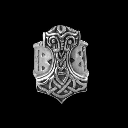 vkngjewelry Bagues Thunder God Thor Hammer Mjolnir Odin Runes Norse