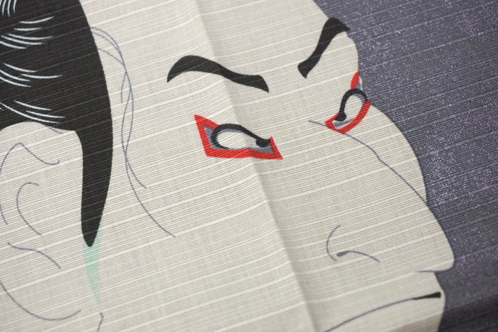 "Furoshiki" Wrapping Cloth - Ukiyo-e Sharaku Gray (48cm x48cm)