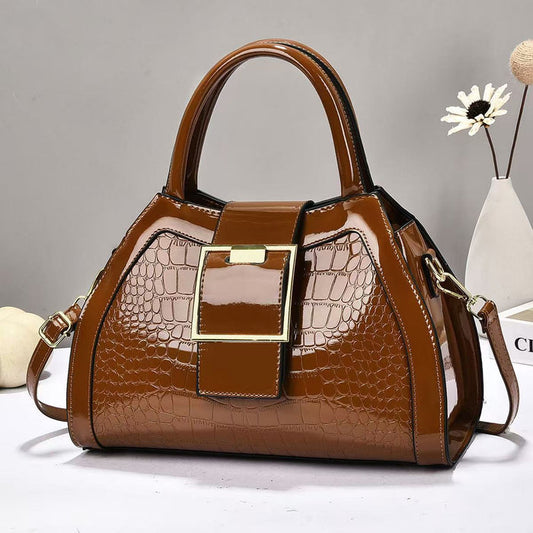 H2136 - Retro Stone Patterned Fashion Handbag