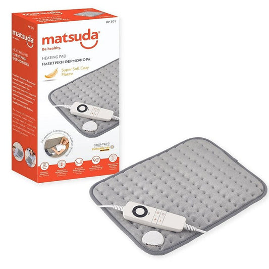 Θερμοφόρα Ηλεκτρική Matsuda -HP 301- 30x40cm, 6 θέσεων θερμοκρασίας, Πλενόμενη, 100W