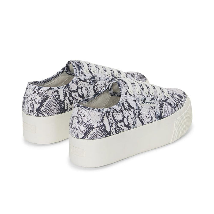 Zapatilla 2790 Print White Avorio Navy Snake