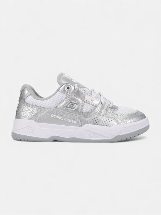 Zapatillas DC Mujer Construct Blanco Plateado