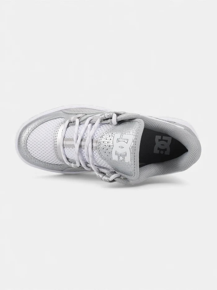 Zapatillas DC Mujer Construct Blanco Plateado