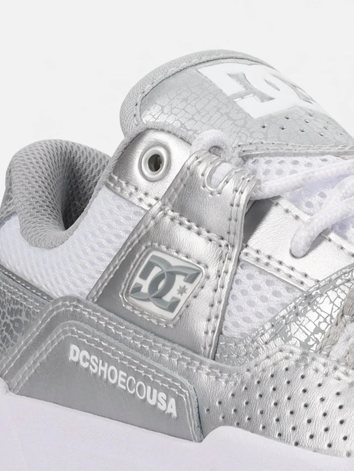 Zapatillas DC Mujer Construct Blanco Plateado