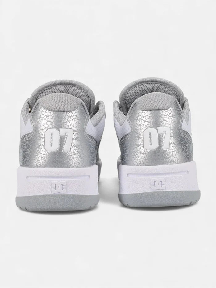 Zapatillas DC Mujer Construct Blanco Plateado