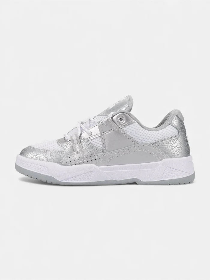 Zapatillas DC Mujer Construct Blanco Plateado